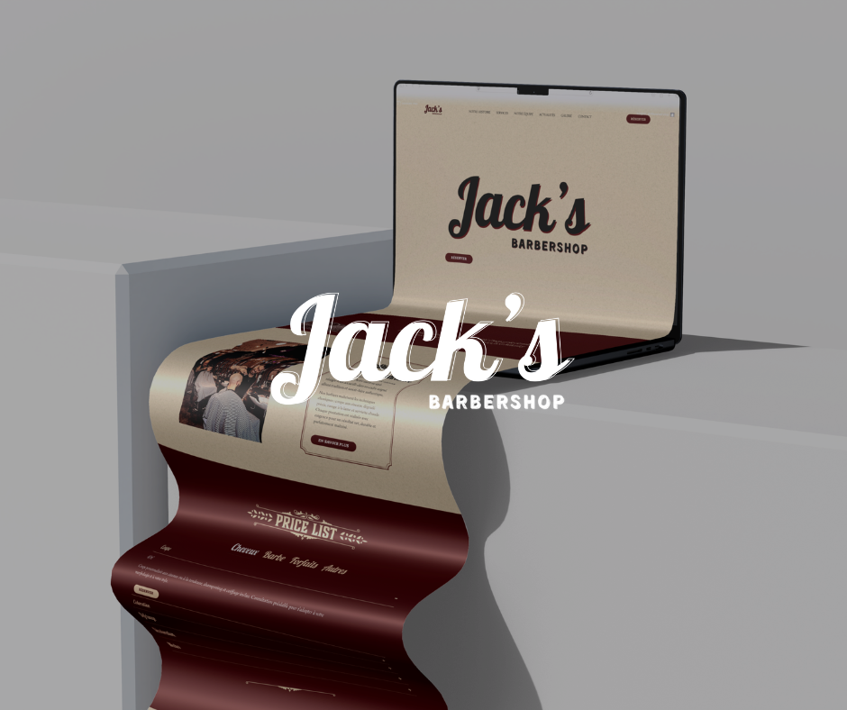 Site internet – Jack’s Barbershop